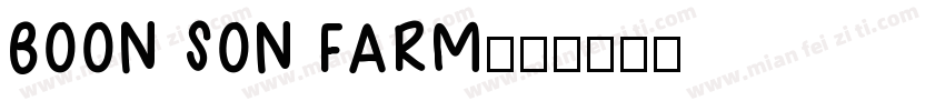 BOON SON FARM字体转换